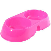 Pet Puppy Dog Cat Food Water Dish No Slip Feeder Double Plastic Dispenser Bowl 2024 - buy cheap