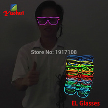 Flashing EL wire Led Glasses Luminous Party Decorative Colorful Glowing Glasses For Dj Bright Light Holiday Gift By AA Battery 2024 - buy cheap