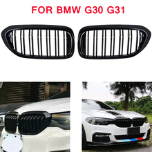 front bumper grill for BMW 5 series M5 G31 520i 530i 540i 2-slat black front kidney grille for G30 G31 2016-2019 4-DOOR 2024 - buy cheap