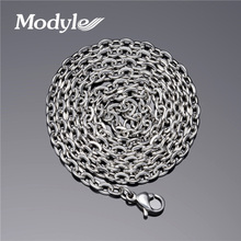 Modyle 2022 New Silver-Color Stainless Steel Chain O Circles Long Necklaces Fashion Statement Colares Femininos Women Jewelry 2024 - buy cheap