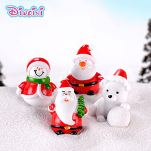 3 шт., миниатюрные фигурки Санта-Клауса, снеговика, медведя 2024 - купить недорого
