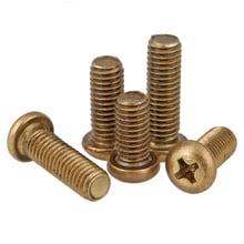 M3 Copper Round Cross Machine Teeth Screws,GB818 Copper Screws, Pan Head Screws, Round Head Screws M3*6/8/10/12/16..30 2024 - buy cheap