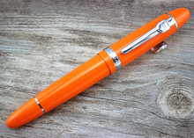 Jinhao 159 шариковая ручка оранжевого цвета, большая ручка с карманом для ручки 2024 - купить недорого