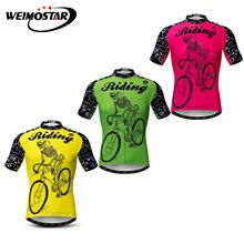 Weimostar Men Women Short Sleeve Summer Cycling Jersey Shirt MTB Road Bike Clothing Ropa ciclismo Maillot Outdoor Bicycle Jersey 2024 - buy cheap