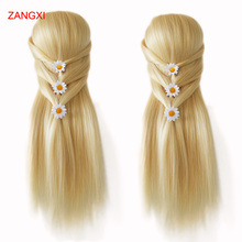 613# Blonde Hair Head Mannequin Professional Styling Head Training Doll Hair Model For Hairdressing Maniqui White Manikin Head 2024 - buy cheap