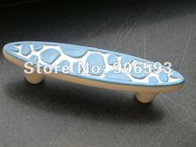 12pcs lot free shipping blue speckle ceramic kitchen handles 2024 - buy cheap