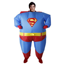 Inflatable superman costume carnival cosplay superhero costume halloween costume for kids adult carnival costume fancy dress 2024 - buy cheap