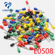 E0508 Tube insulating Insulated terminals 0.5MM2 Cable Wire Connector Insulating Crimp Terminal 100PCS/Pack Connector E- 2024 - buy cheap