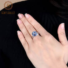 Gem's Ballet 4.79Ct Natural Iolite azul gema de cuarzo mística anillos genuinos 925 plata esterlina anillo de boda joyería fina 2024 - compra barato