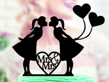 Lesbian Cake Topper, Same Sex Cake Topper, Mrs and Mrs Acrylic Cake Topper.Lesbian Wedding Cake Topper, Lesbian Silhouette 2024 - buy cheap