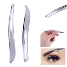 1PC High Quality Stainless Steel Slanted Eyebrow Tweezer Professional Face Hair Remover Tweezer Beauty Tool for Women #277414 2024 - buy cheap