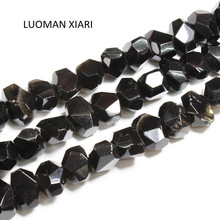 LUOMAN XIARI AAA+ Irregular Natural Black Agate Stone Beads For Jewelry Making DIY  Necklace Material about 14*20mm Strand 15'' 2024 - buy cheap