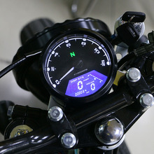 Velocímetro Universal para motocicleta kmh/mph, indicador de marcha, 12000RPM, LCD, tacómetro, odómetro, Cruiser, Chopper, Cafe Racer 2024 - compra barato