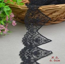 3 Meters New Arrival DIY Garment Sewing Black Lace Trim DIY Patchwork Material Lace Ribbon 6.5cm Width 2024 - buy cheap