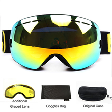 Benice ski goggles double layers UV400 anti-fog spherical ski mirror glasses skiing men women snow goggles 3100+Lens Case Set 2024 - buy cheap