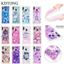 Capa para celular samsung de silicone tpu, proteção de glitter líquido, transparente, macia, para galaxy a40, a30, a20, a10 2024 - compre barato