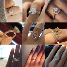 LETAPI Trendy Design Hot Sale White CZ Silver Color Rings AAA Zircon Wedding Rings for Women 2024 - buy cheap
