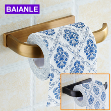 Toilet Paper Holder Antique Brass Bathroom Roll Paper Holder Black Paper Towel Holder Rack Wall Mounted WC Tissue Paper Holder 2024 - buy cheap