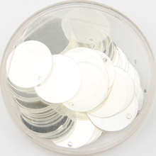 Блестки круглые плоские прозрачные для рукоделия, 50 г, 15 мм 2024 - купить недорого