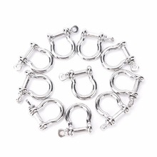 10PCS Anchor Shackle Screw Pin for Outdoor Camping Survival Rope Bracelets O-Shaped Stainless Steel Shackle Buckle 2024 - buy cheap