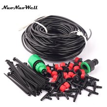 NuoNuoWell Micro Drip Irrigation System Kit 20 Drip Nozzle and 10M 4/7" Hose Microns Garden Patio flowerpot Watering 2024 - buy cheap