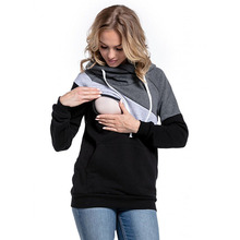 Tees splicing breastfeeding sweater pregnancy clothes pregnant Tops maternity womens clothing nursing nurse clothing T-shirt 2024 - buy cheap