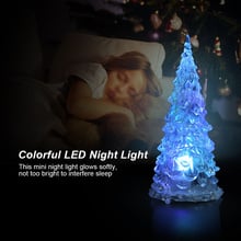 1PC Christmas Tree Shaped Decorative Lighting Lamp Colorful LED Mini Crystal Lights Christmas Festival Decoration Night Light 2024 - buy cheap