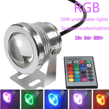 Высококачественный водонепроницаемый светодиодный RGB-светильник 10 Вт, 12 В постоянного тока, наружный 16 меняющихся цветов, прожекторный светильник для сада 2024 - купить недорого