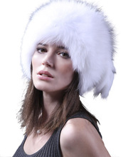Chapéu de pele de raposa real chapéu de inverno prata princesa pele de raposa senhora genuína chapéu de pele de raposa grande por atacado e retai 2024 - compre barato