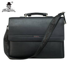 DIOULAORENTOU 13" Laptop Mens Briefcase 2017 Pu Leather Flap-over Handbag Business Messenger Men Bags Briefcase Cross Body Bag 2024 - buy cheap