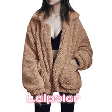 Plus Size S-3XL Women Fashion Fluffy Shaggy Faux Fur Warm Winter Coat Cardigan Bomber Jacket Lady Coats Zipper Outwear Jackets 2024 - buy cheap