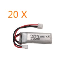 20pcs 7.4V 300mAh 30c Li-Po Battery For WLtoys F959 Airplane Spare Parts XK DHC-2 A600 RC Airplane wholesale 2024 - buy cheap