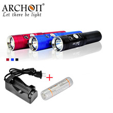 ARCHON V10S Diving Flashlight CREE XM-L U2 max 860 lumen 60 meter underwater waterproof dive torch with original battery charger 2024 - buy cheap