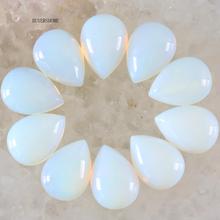 Water Drop 18x13MM Cabochon CAB Natural Stone Bead White Opal For Jewelry Making Necklace Pendant Bracelet Earrings 10Pcs K817 2024 - buy cheap