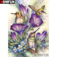 HOMFUN Full Square/Round Drill 5D DIY Diamond Painting "Birds and flowers" 3D Diamond Embroidery Cross Stitch Home Decor  A19502 2024 - buy cheap