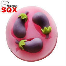 Mini berenjena con forma de fruta Fondant glaseado 3D, molde para pastel, herramientas de decoración de pasteles, SQ15119, venta al por mayor, 3 uds. 2024 - compra barato