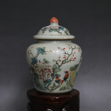 Rare Old Chinese QingDynasty(1616-1911)Pastel Porcelain crock,with flower&birds, best Home Decorationsm Free shipping 2024 - buy cheap