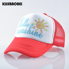 Летняя кепка в стиле хип-хоп, Снэпбэк кепки для девочек, бейсболки, детская дышащая сетчатая шляпа, детские повседневные Шапки от солнца, Кепка 2024 - купить недорого