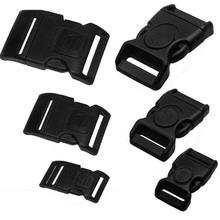 5PCS 15mm 20mm 25mm Curved Side Release Buckle w/Lock Plastic Black Paracord Bracelet Outdoor Backpack Bag Parts Accessoris 2024 - buy cheap