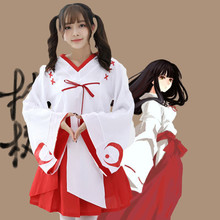 Women Inuyasha Cosplay Costumes Polyester Dress Clothing Set Comic-Con Wear Japanese Women Kimono Bath Robe Yukata 2024 - buy cheap