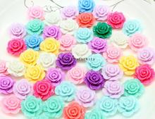 200pcs big 22mm round cabochon rose resin Flat Back Round Resin flower DIY Kawaii Scrapbook Beads Crafts Resin 2024 - buy cheap