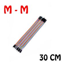 Cable de puente macho a macho, 30cm, 40 Uds. En fila, 30cm, 2,54mm, 1pin, 1p-1p 2024 - compra barato