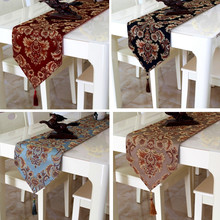 Luxury Fashion Jacquard Table Runner Red Pendant Tablecloth Table Flag Placemat Wedding embroidery table cloth for christmast 2024 - buy cheap