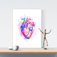 Human Heart Anatomical Art Posters and Prints Medical Anatomy Wall Art Painting Watercolor Medicine Picture Doctors Office Decor 2024 - buy cheap