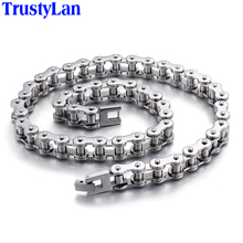 55CM 21.6" Long Link Chain Necklace For Men Rock And Roll Stainless Steel Bike Bicycle Motorcycle Chain Male Jewelry Accessory 2024 - buy cheap