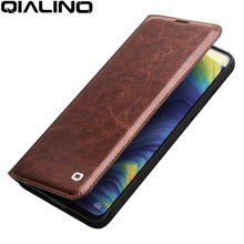 QIALINO Genuine Leather Ultra Slim Phone Cover for Xiaomi MIx 3 Fashion Handmade Flip Case with Card Slot for Mix 3 6.39 inch 2024 - buy cheap
