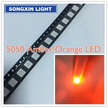 200pcs SMD 5050 LED Chip Orange Ultra Bright LED Light Emitting Diode Lamp SMT Surface Mount Bead 2024 - buy cheap