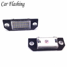 Car flashing 2pcs Car LED License Number Plate Light Lamp White Light for Ford Focus 2 C-Max MK2 2024 - buy cheap