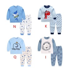 2018 Cute Kids pajamas set with long sleeves and long pants animal+cartoon printed for boys clothing set 2024 - buy cheap
