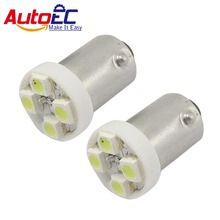 AutoEC 50X T4W BA9S 4 SMD 3528 1210 car Auto interior indicator Parking Clearance License Plate light bulb white blue 12V #LG01 2024 - buy cheap